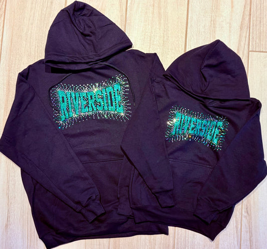 READY TO SHIP – Riverside School Pride Glitter + Spangle Hoodie